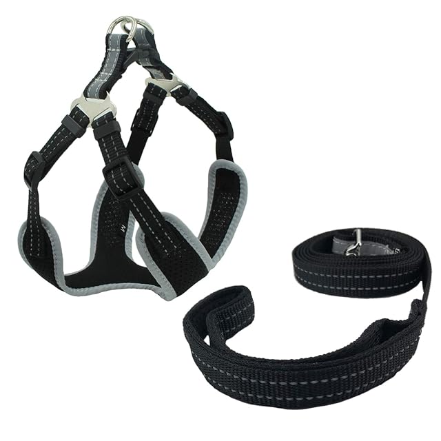 Newtensina Arnés de Malla para Perros Arnés para Cachorros Transpirable con Correas Reflectantes de poliéster