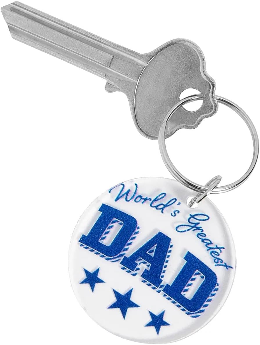 Fun Express 1 1/2" Father’s Day World's Greatest Dad Keychains - 12 Pc.