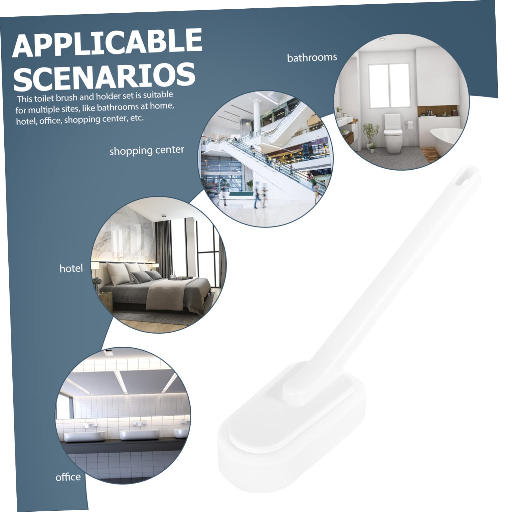 PACKOVE Cepillo De Esponja De Mango Largo 5 Unidades Limpiador De Baño Fregado Productos Suaves UV para Suelo Inodoro Práctico Cepillo De Baño Cepillo para Grietas Estropajo