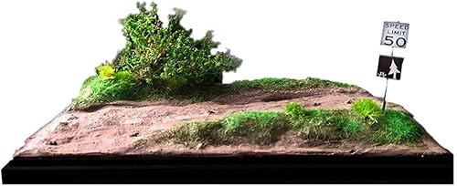 Miniatura 5 de Escena de coche modelo 1/64, diorama de garaje de coche, fondo de exhibición de coche de construcción, telón de fondo de simulación de bosque y