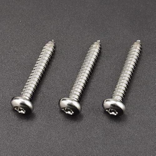 100 Pcs #6 x 1-3/4 Torx Pan Head Sheet Metal Screws with Bit, 304 Stainless Steel 18-8, 6-Lobe Star Drive Self Tapping Screws for Electrical & Light Fixtures by RoyceMart - Used condition - Image 2
