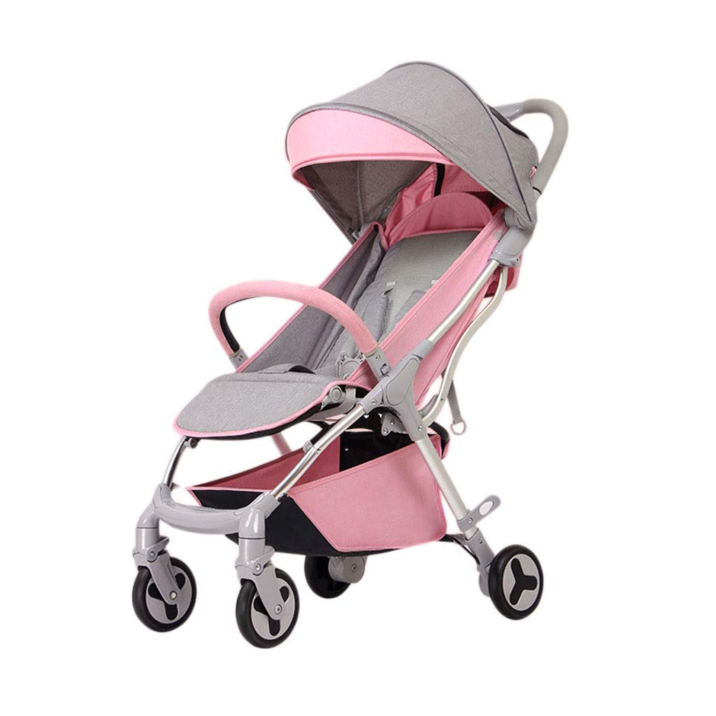 Carriola plegable rosa 