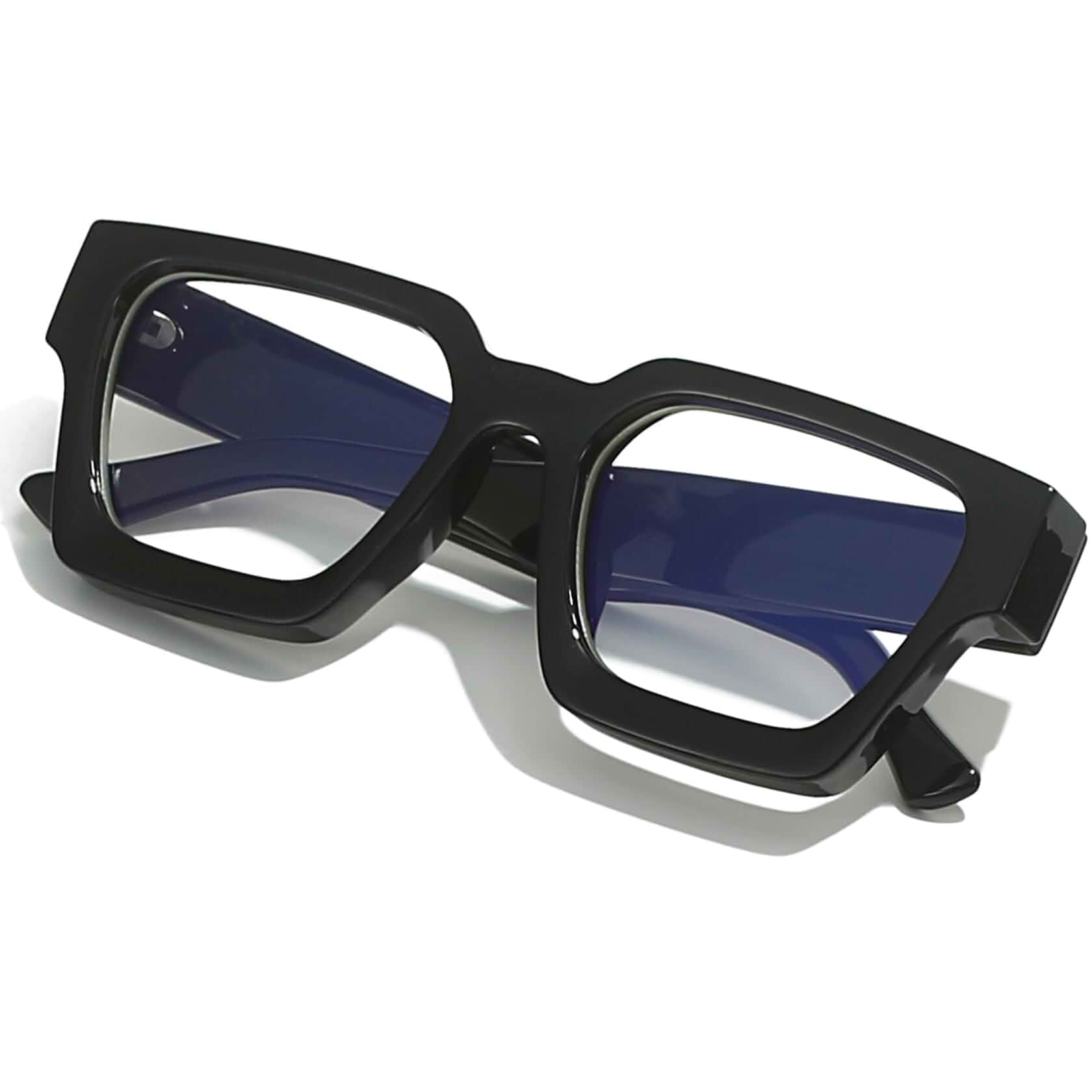 AIEYEZO Square Thick Frame Glasses for Women Men Fashion Blue Light Glasses Trendy Chic Computer Eyeglasses