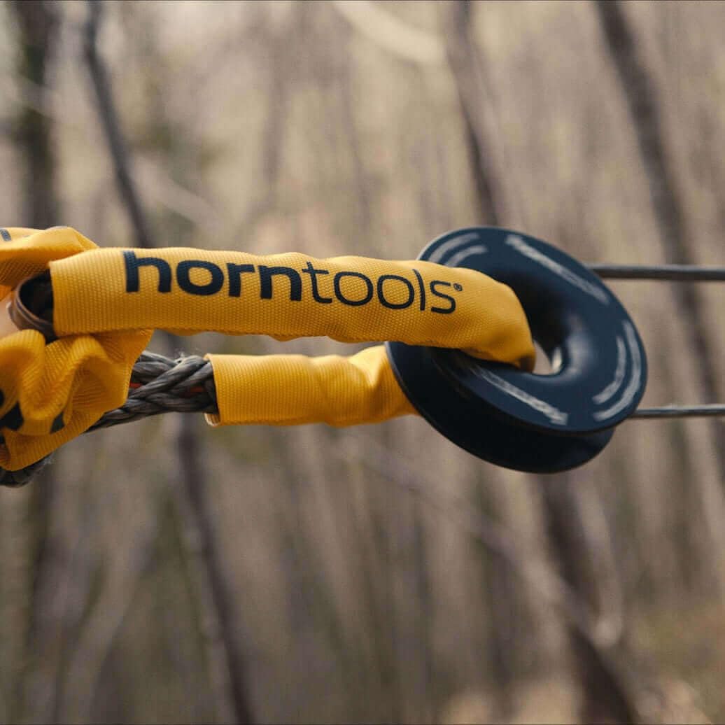 Horntools Seilwindenzubehör, Umlenkrolle rund, Nutzlast 10,2 Tonnen, aus Aluminium, Snatch Block, Seilrolle für Offroad, Bergung, Lastenzug, Forst