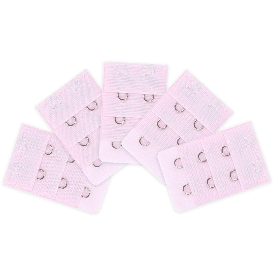 sourcing map 5 Pcs Bra Pink Soft Extenders Strap Extender 2 Hooks