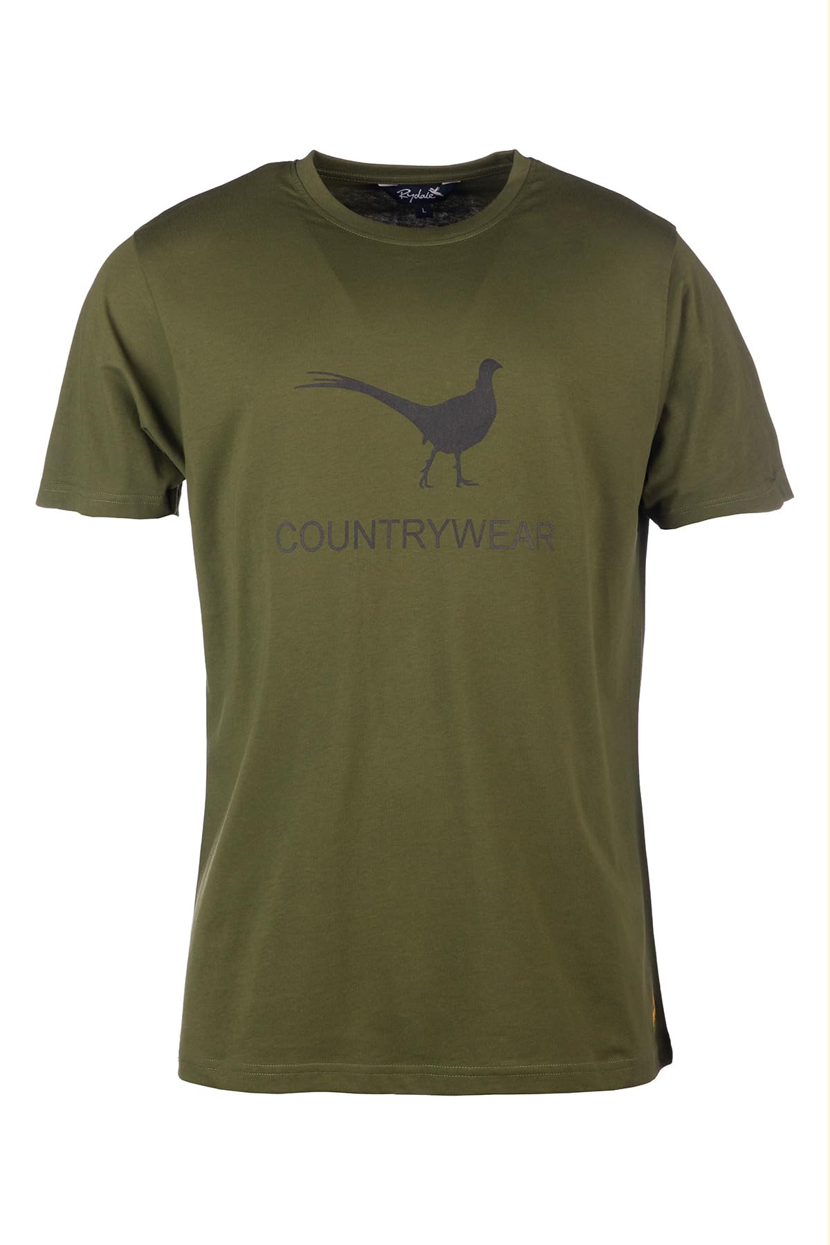 Rydale Men's Olive Plain Cotton T-Shirt Country Pheasant Summer Shirt (Uk, Alpha, 4XL, Regular, Regular, )