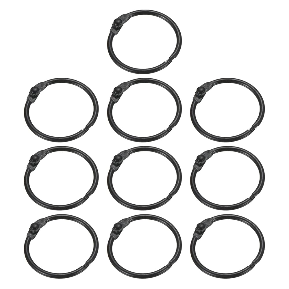 Amazon | PATIKIL ルーズリーフバインダーリング 25 mm 10個