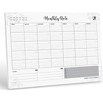 Scuola Ecommerce Planner Mensile Monthly Note 18 Fogli a Strappo Planning Mensile A3+ Per Ufficio, Scuola, Casa Planner Mensile Scrivania – To Do List Planner Appuntamenti, Priorità – 32,9×48,3cm