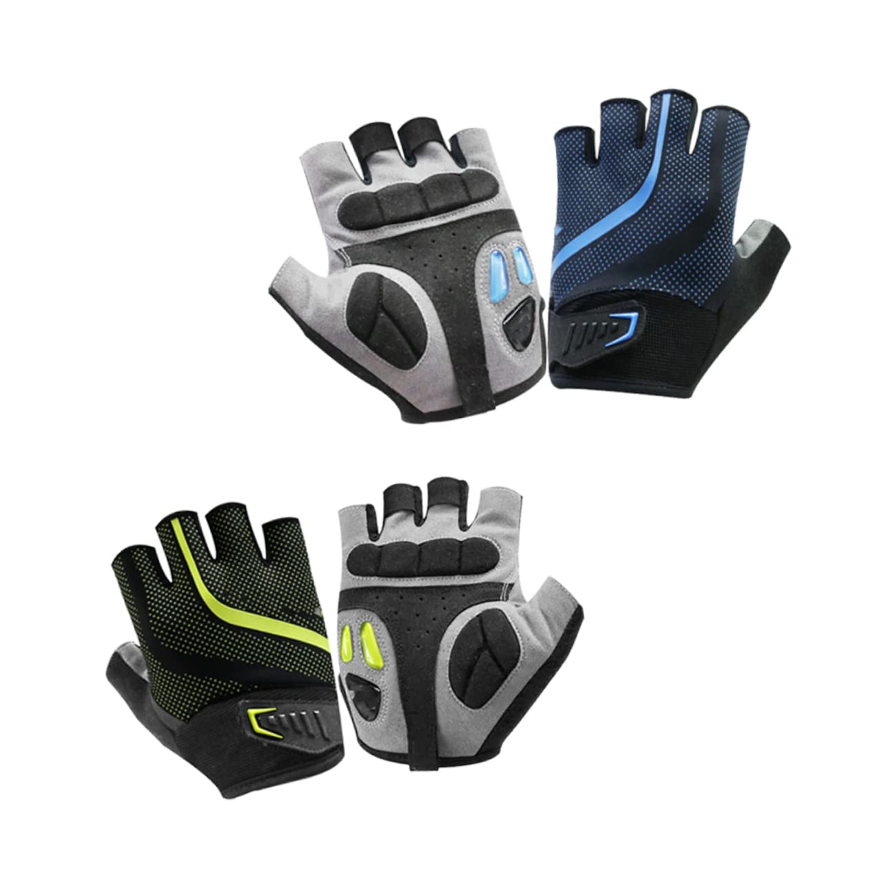 BRIGHTFUFU Riding Gloves Dirt Bike Half Finger Gloves Breathable Comfortable Shockproof Easy to Wear Size XXL