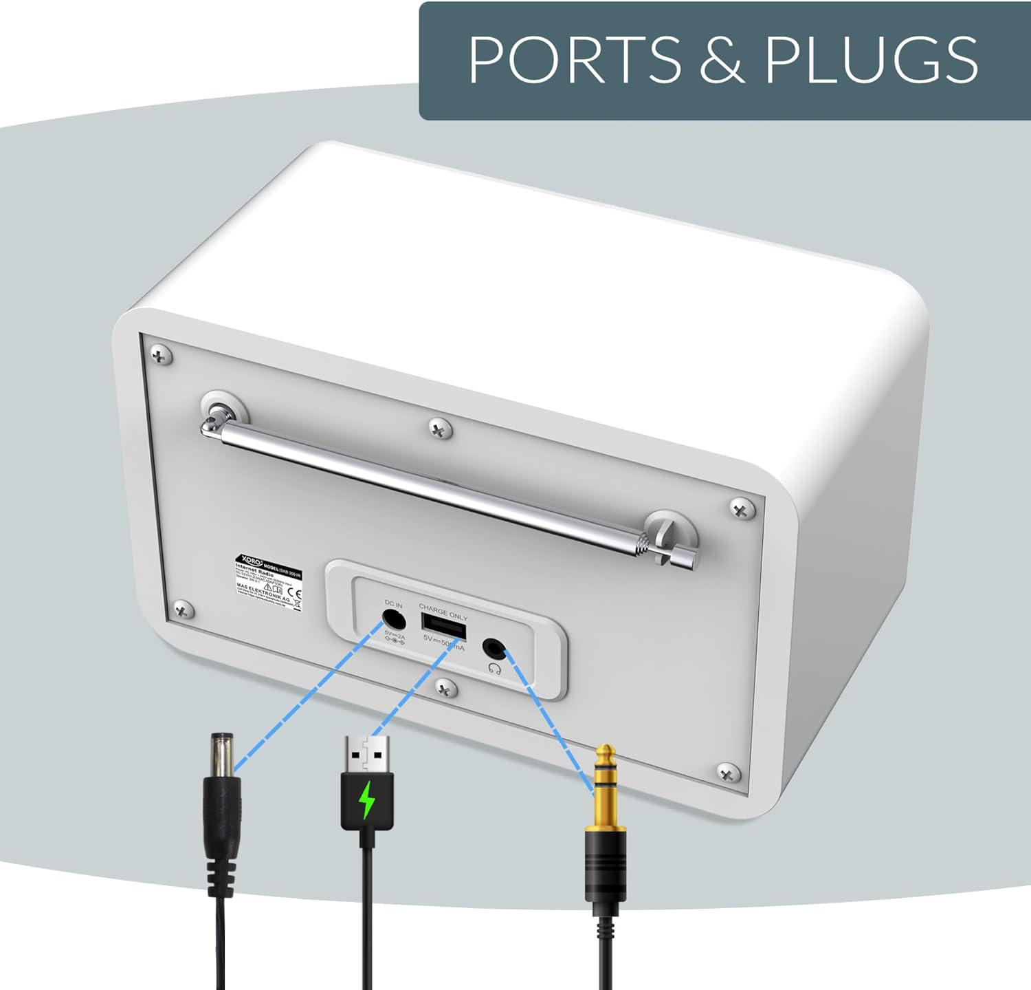 Цифровое интернет-радио Wi-Fi XORO DAB 300 IR с цветным дисплеем 2,4