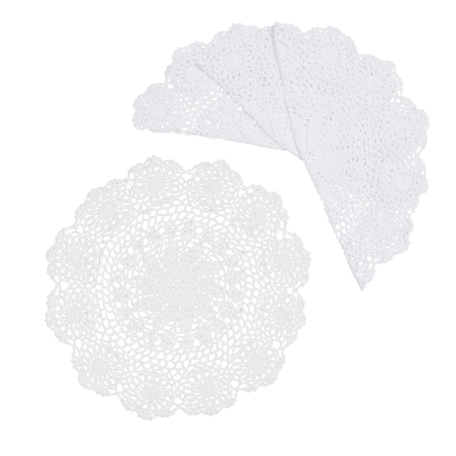 Napperons ronds dentelle coton Phantomon déco table mariage champêtre et rétro chic