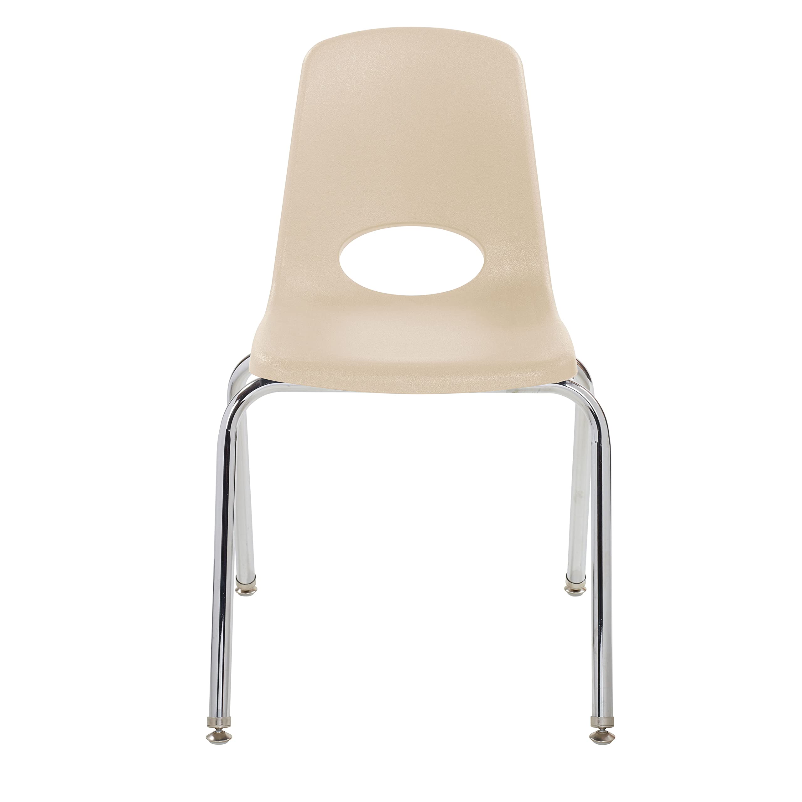 FDP School Stack Chairs – Pack Of 6 Blue Stackable Student Chairs With Steel Legs & Swivel Glides (150lb Capacity)