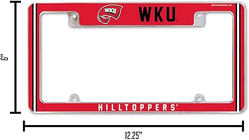 Miniatura 173 de Rico Industries NCAA Classic 12" x 6" Chrome All Over Automotive License Plate Frame for Car/Truck/SUV