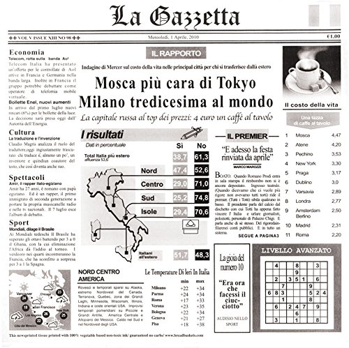 12 x 12 White Food-Safe Italian Newsprint Liner by GET 4-TI1808 Pack of 1000