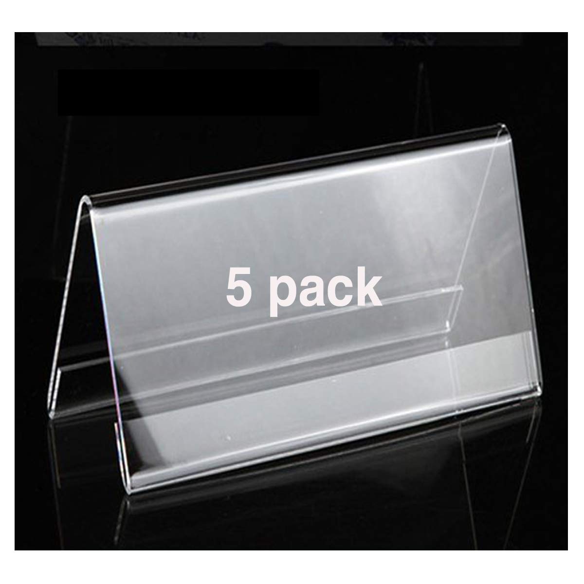 Y&K Homish Acrylic double-sided signage vertical signage detachable label transparent plastic advertising label display stand triangle conference table standard table card (5pcs)