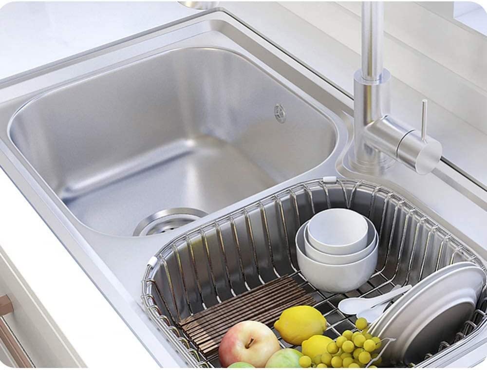 ARKEM Escurreplatos De Cocina, Escurreplatos De Fregadero, Cesto Escurreplatos De Fregadero, Cesto para Fruta Y Vajilla, Estante Cesto para Vajilla De Fregadero.-32 * 32cm