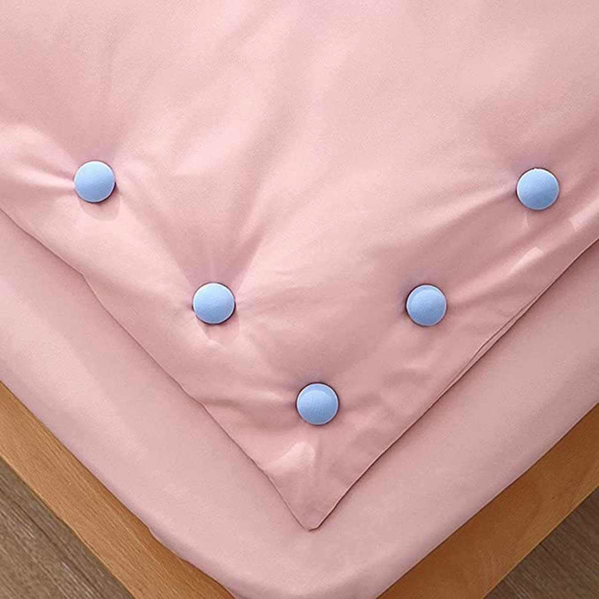 TROVEXX Mushroom Blanket Clips,Duvet Cover Clips,Non-Slip Quilt Clips Fasteners,Duvet Button Fasteners Mushroom Fixing Clips for Bedding Accessories - Random Color (Pack of 12) 2