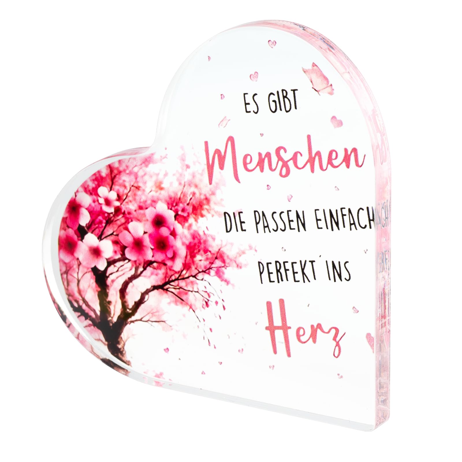 TEUYOE Geschenke für Frauen, Herzförmiges Acryl Dekoration | Geburtstagsgeschenk Geschenke für Beste Freundin Schwester zum Geburtstag Muttertag Weihnachten