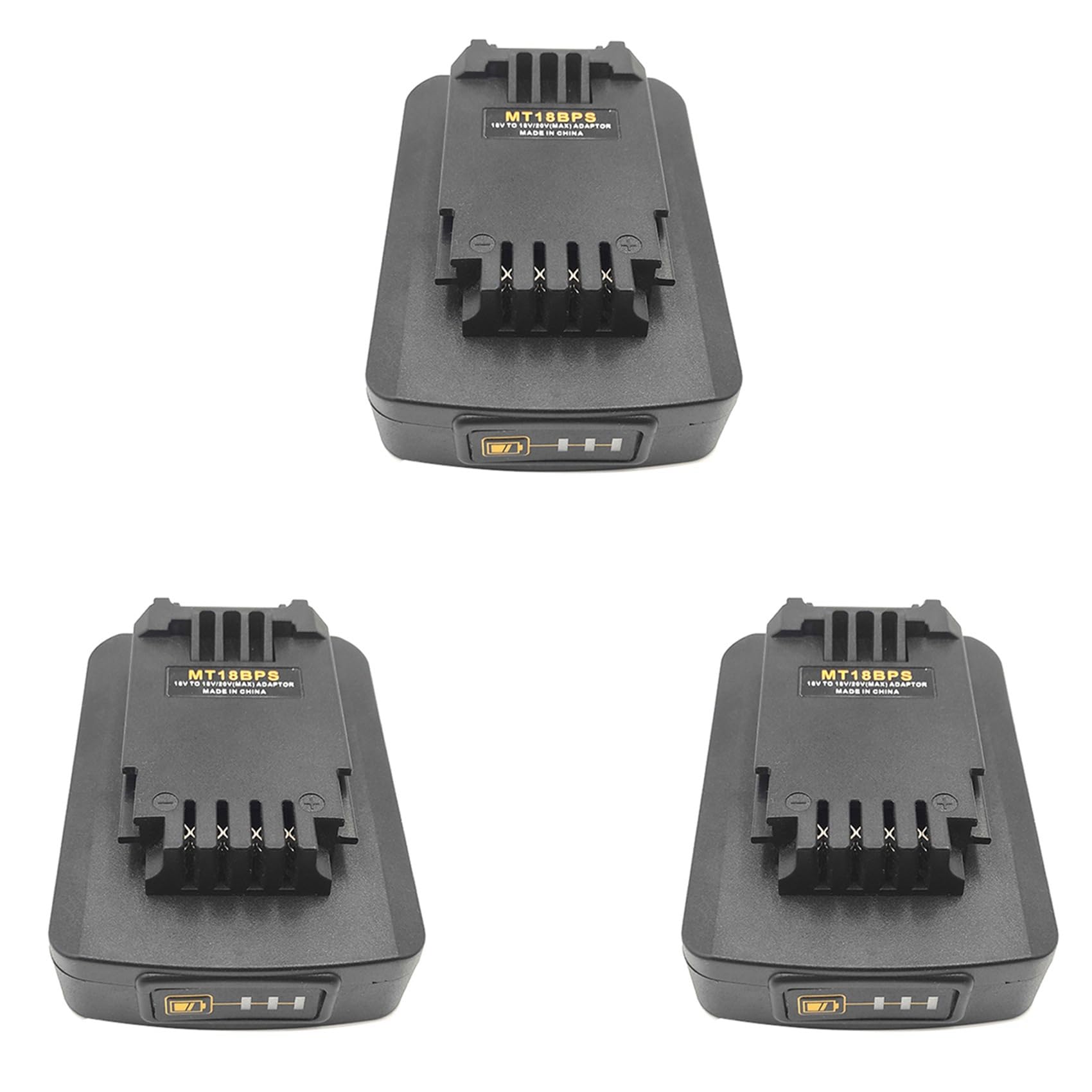 Adaptador de batería de litio (3 unidades, 18 V, Convertido en Cable de Porter, Convertidor de batería, 18 V, 20 V)