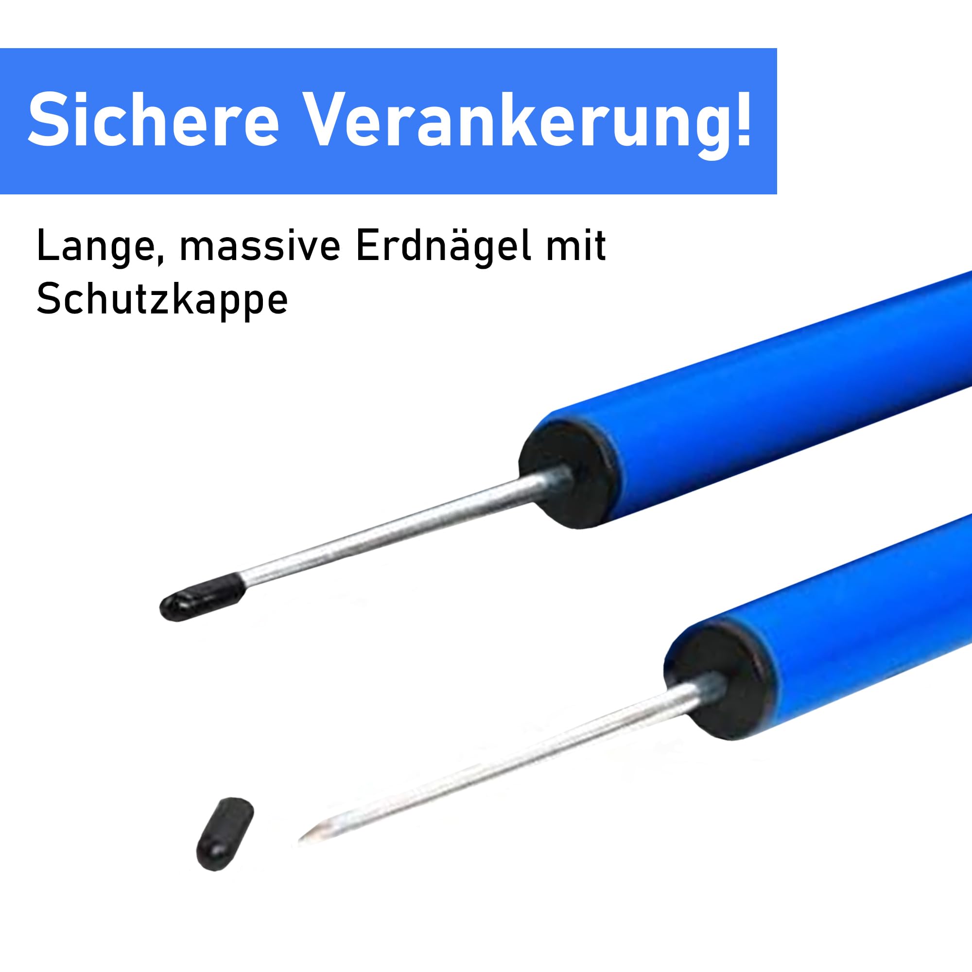 Lemodo Hunde Agility‑Set 12 Slalom‑Stangen, wetterfestes Slalom‑Set für Hundesport und Fußball, Agility‑Training, Hundetraining, Slalomstangen mit Metallspießen und Aufbewahrungstasche, Agility-Poles