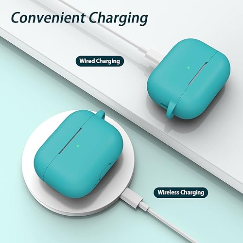 Miniatura 6 de R-fun Funda para AirPods Pro de 21 generación con kit de limpieza y 4 pares de puntas de repuesto para las orejas (XSSML), silicona protectora