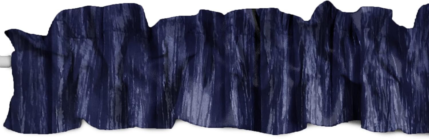 Zen Creative Designs Crushed Crinkle Taffeta Sleeve Topper Window Valance Top Bottom Ruffle Home Décor Bedroom Nursery Kitchen Window (120" Wide x 9" Tall, Black)