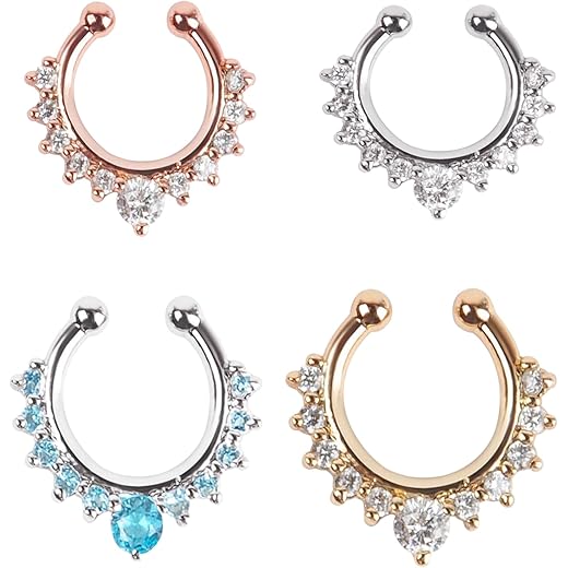 Nose Pin Clip On Set of 4