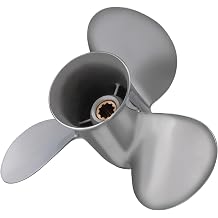 9 7/8 x 12 Stainless Steel Outboard Boat Propeller for Yamaha Engines 20-30HP, 10 Spline Tooth, 664-45954-00-EL, Compatible with Yamaha 20HP 25HP 30HP, RH