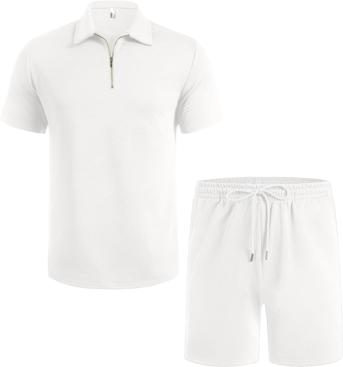 COOFANDY Mens Tracksuit Casual 2 Piece Quarter Zip Polo Shirt and Shorts Set Athletic Jogging Sports Outfits - Image 6