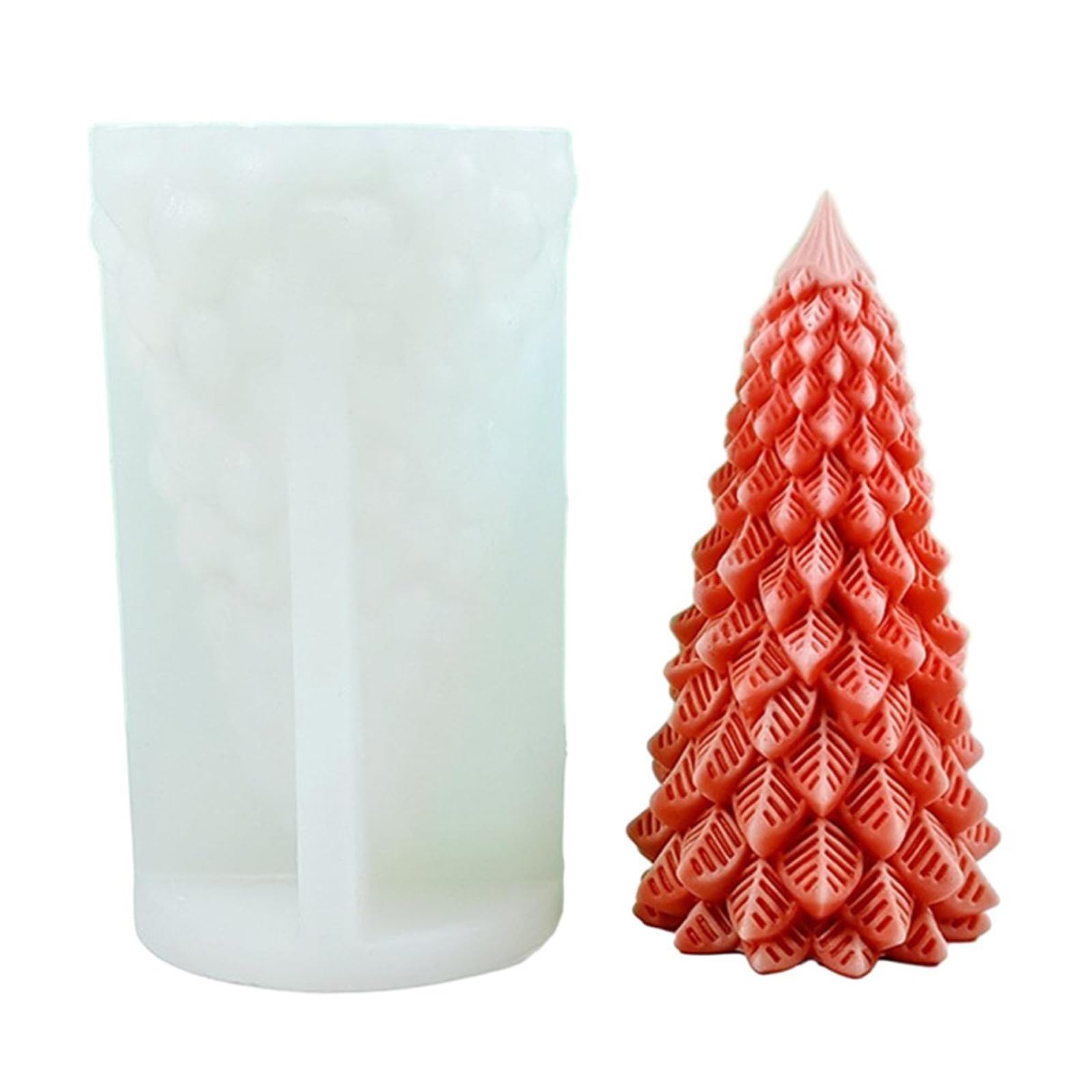 Alksubbm 3D Christmas Tree Silicone Mold Christmas Atmosphere Decorative Resin Plaster Mold Soap Making Holiday Molds