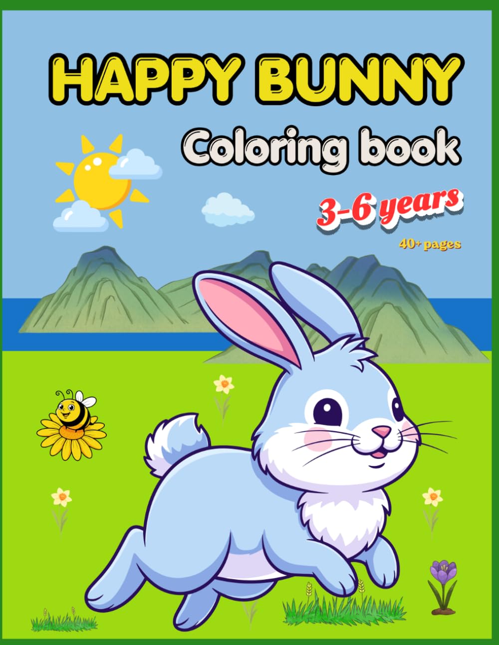 HAPPY BUNNY: Happy Bunny Easter Coloring Book for Kids Ages 3–6