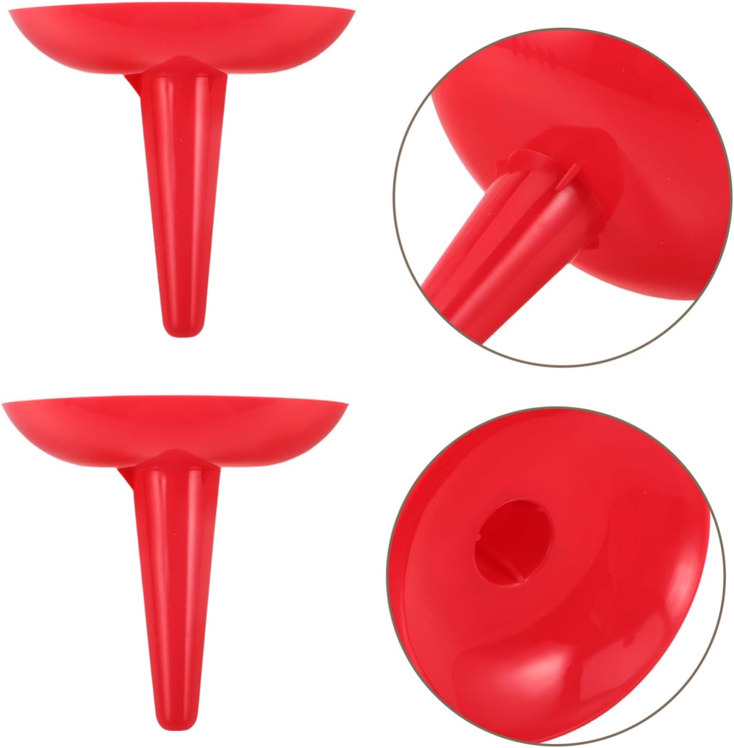 Operitacx Plastic Church Candle Holders with Drip Protectors, Hand Held Red Wax Catchers for Christmas, Memorial, and Wedding, 50pcs Without Candles