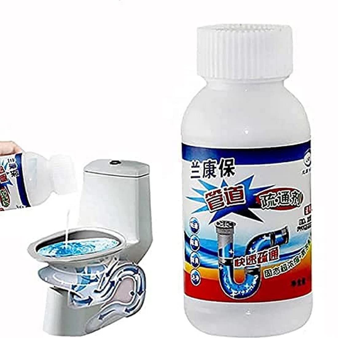 Krishna Zone Pipe Dredging Agent Pipe Block Remover Instant Action/Drain Cleaner Powder, Powerful Sink and Drain Cleaner,Powder Agent for Kitchen Toilet Pipe Dredging,