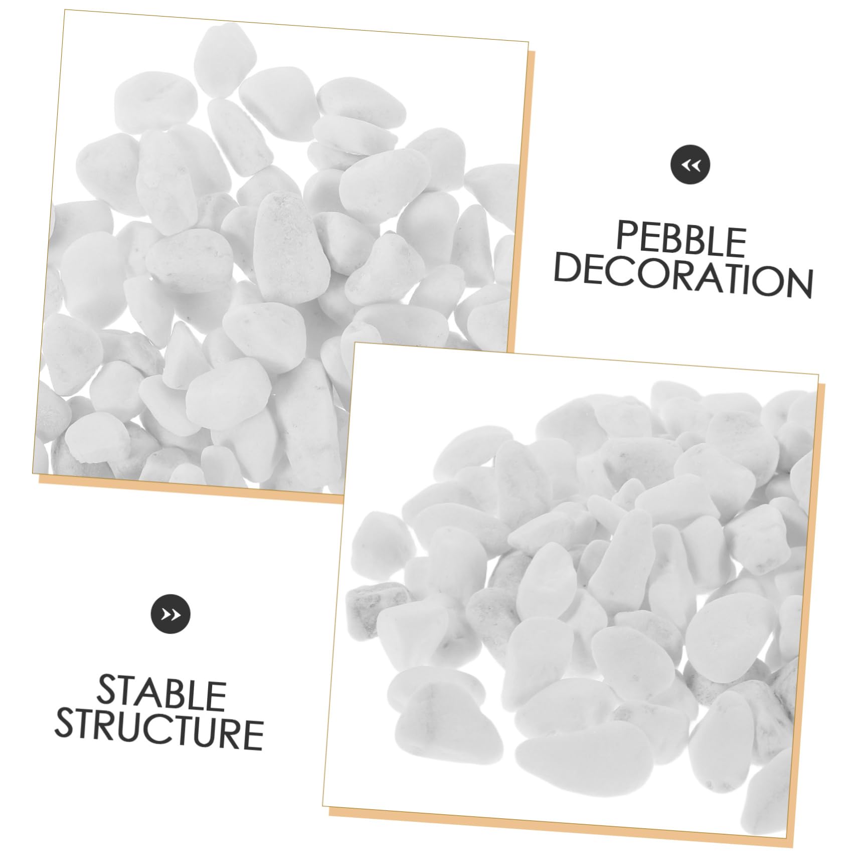 Toyvian Ciottoli Decorativi Chiari in Roccia per Contenitore e Acquario, Set Grande Quantità per Paesaggistica Esterna e Arredamento Giardino Funzione Riflettente e Manutenzione Ridotta
