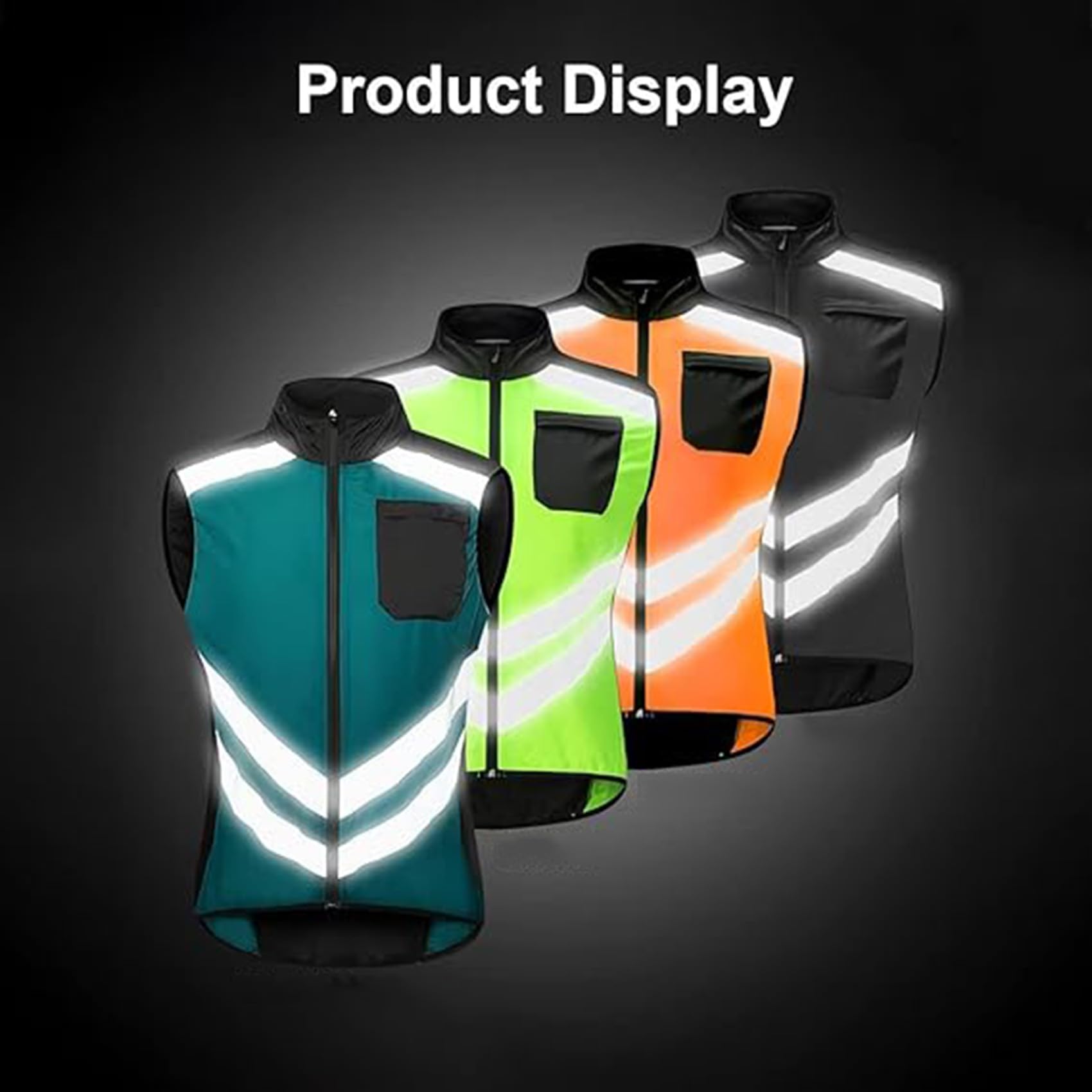 Chaleco de ciclismo reflectante para hombre, chaqueta sin mangas, chaleco para montar en bicicleta, camisetas transpirables para bicicleta, Tops de ciclismo