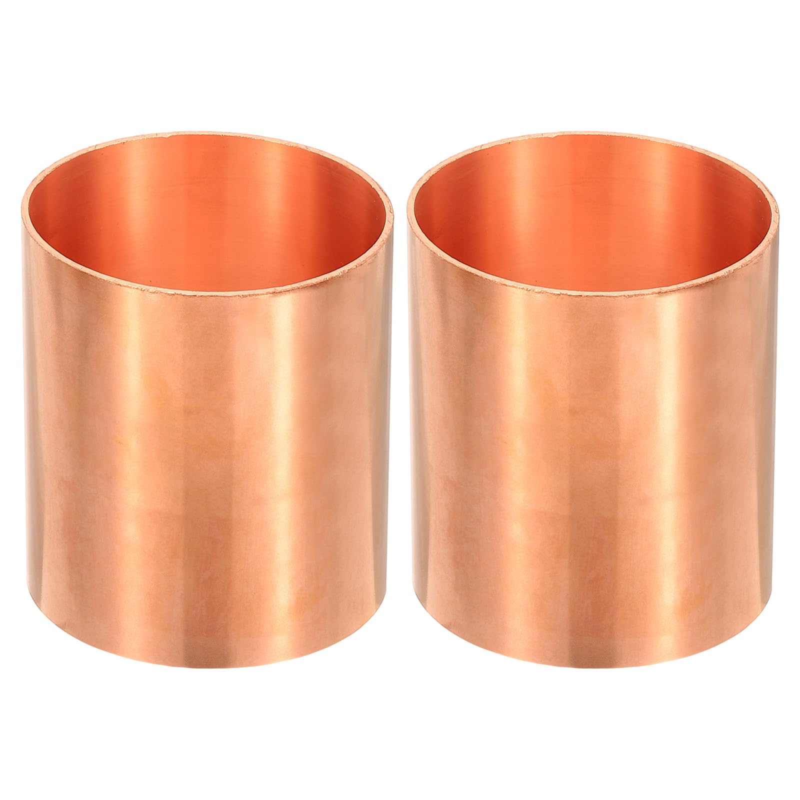 PATIKIL Raccordi In Rame Da 2-1/2" Con Estremità A Sudore, 2 Pz Raccordi Diritti Per Tubi In Rame Senza Arresto Per Saldatura Collegamento Giunto Per HVAC Condizionatore
