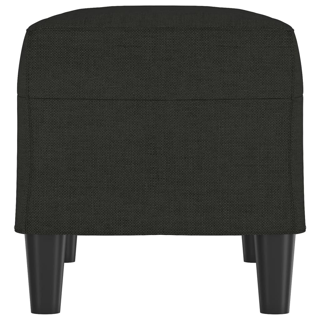 vidaXL Banc Ottoman Banquette Rembourré Banc de Lit Banc d'Entrée Chambre à Coucher Salon Couloir Intérieur Noir 70x35x41 cm Tissu