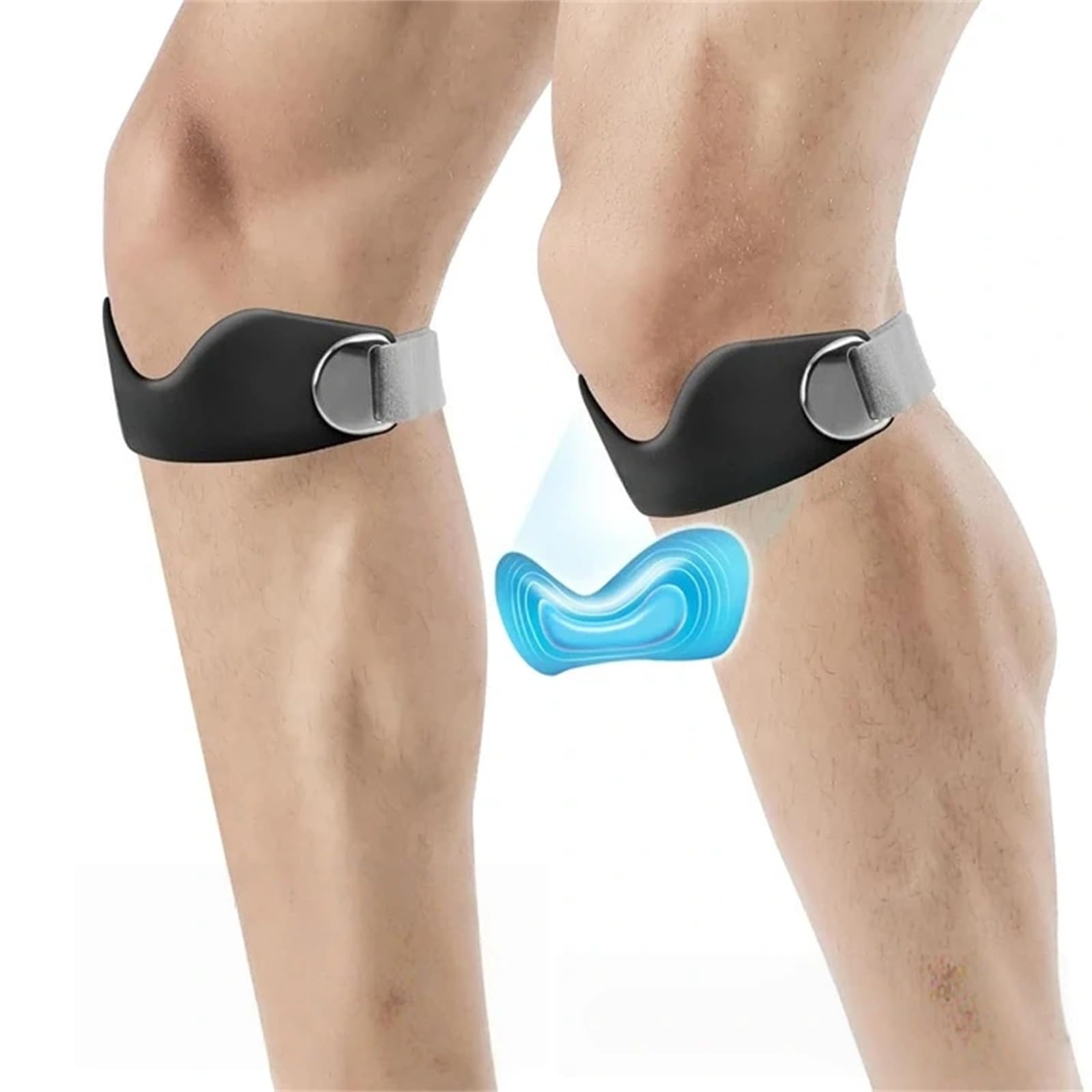 Qilova Genouillère Rotule Ajustable Maintien Sport Unisexe | Sangles réglables, maintien stable, tissu respirant, confort quotidien pour le sport et l'entraînement