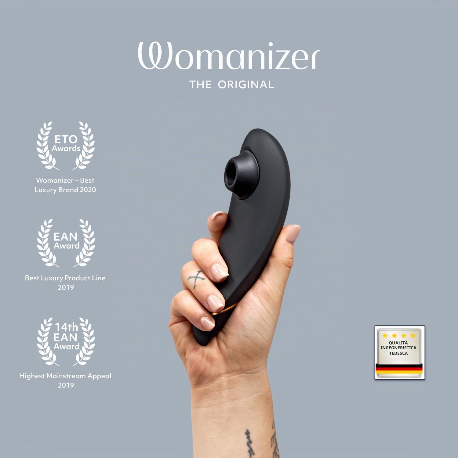 Womanizer Premium 1 Succhia Clitoride per Donna | Succhiatore Clitorideo con Autopilot & Smart Silence | Stimolatore Vibratore con 12 Intensità | Sex Toy Impermeabile | Nero