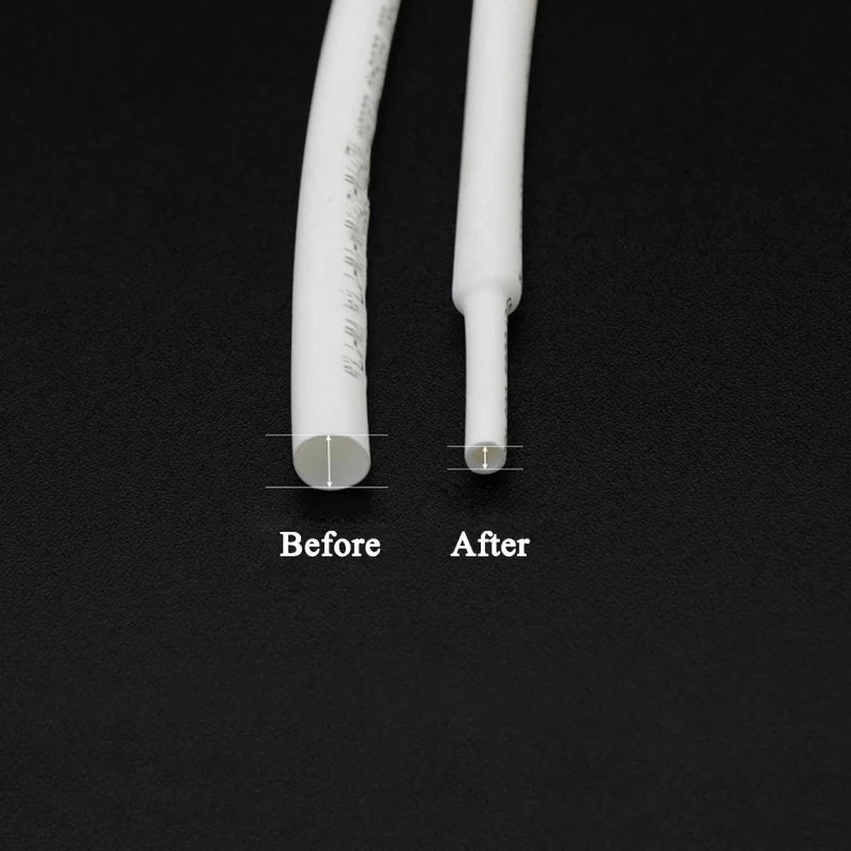 1/5/10/25/50M 2:1 Tubo termorretráctil termorretráctil Diámetro 0,6 mm ~ 80 mm Cable de reparación de bricolaje Protector Manguito Tubo de envoltura-70 mm-5 metros