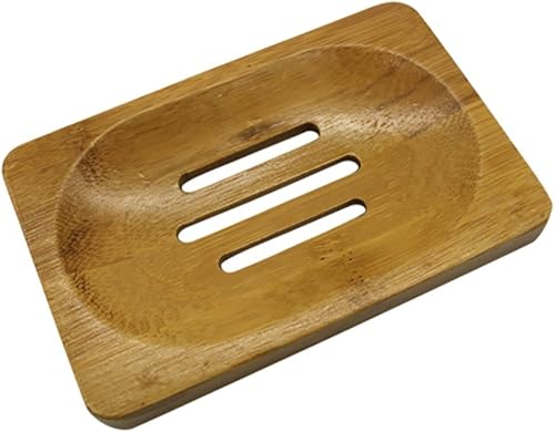 Jabonera de bambú para encimera de baño, soporte de esponja para fregadero, cocina, baño, bañera, ducha, bandeja de jabón de mano, caja de ahorro de