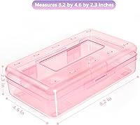 Vista 2 de Caja de lápices de gran capacidad, estuche de plástico para niños, niñas, niños y adultos, caja de almacenamiento de lápices duros con tapa