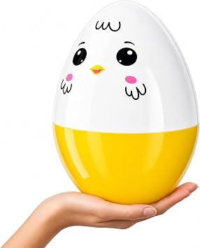 Giant Jumbo Large Size White and Yellow Chick Plastic Easter Egg 10 Inches