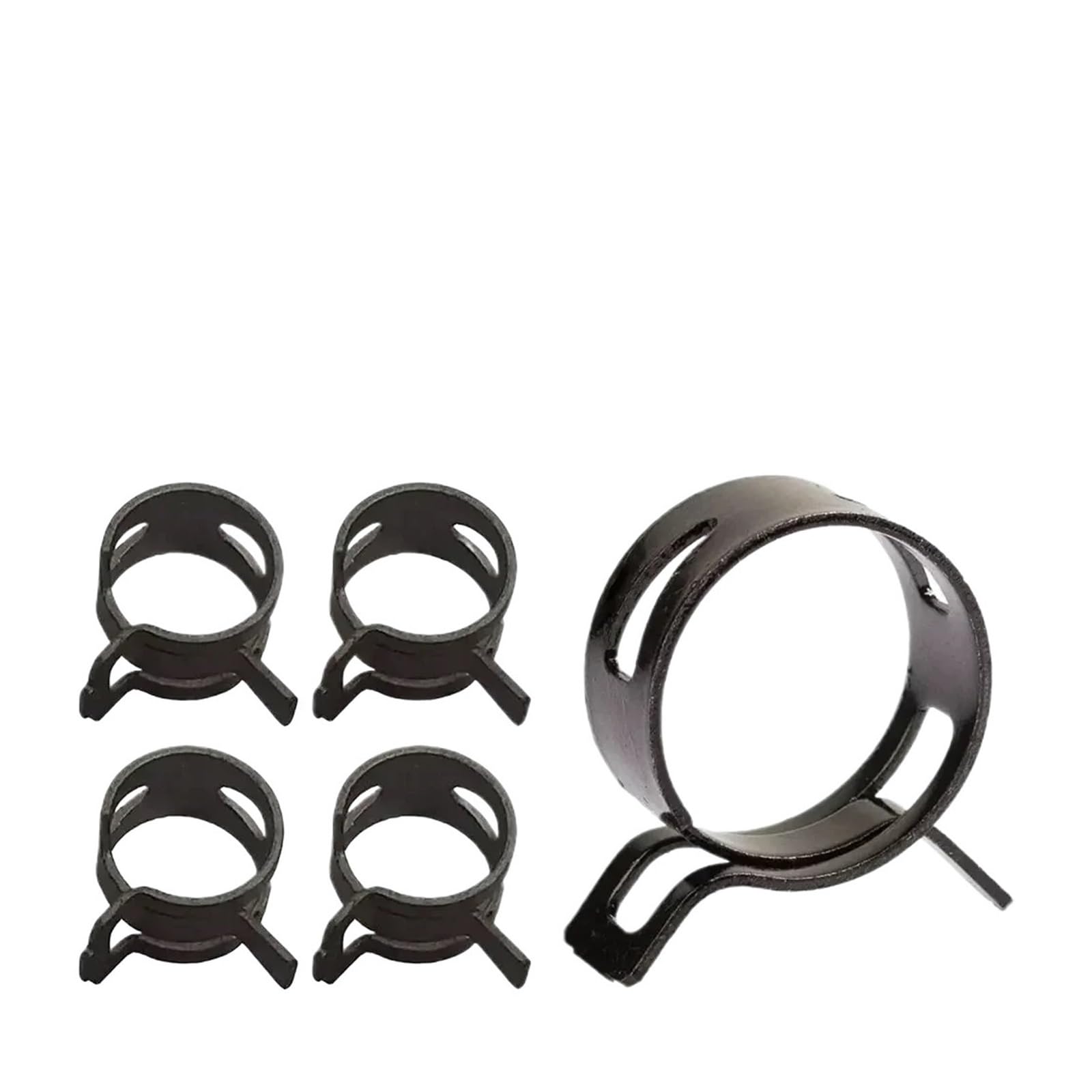Abrazadera de acero inoxidable Abrazaderas for manguera de agua, negras, de 6 a 16 mm, 70 unidades, for tubos metálicos