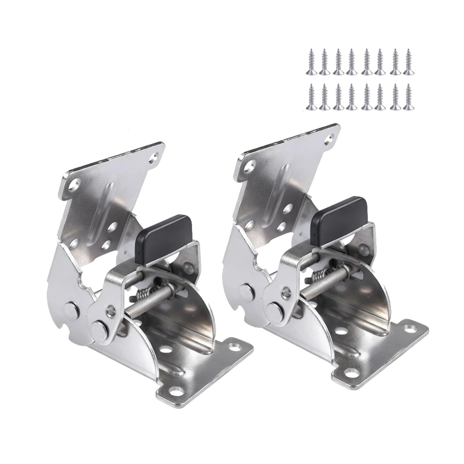 Rugaikerba Sliver 2Pcs Folding Leg Hinge Bracket, 0-90-180 Degree Self-Locking