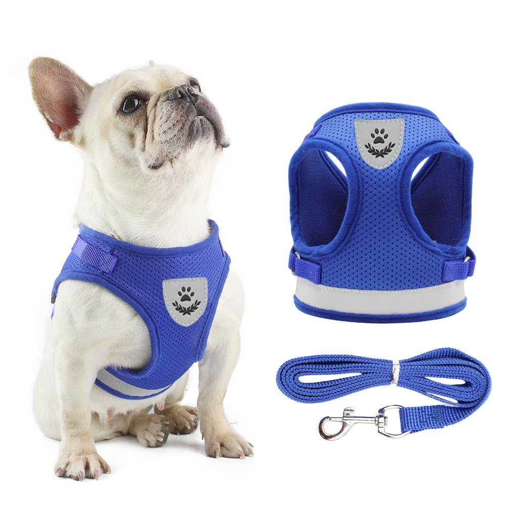Anlitent Soft Mesh No Pull Cat Harness and Lead Set for Walking, Escape Proof Kitten Vest Harnesses for Small Dogs/Cats/Animals Rabbit, Cool Cat Dog Collar with Leash (Grey, X-Small) — view 16