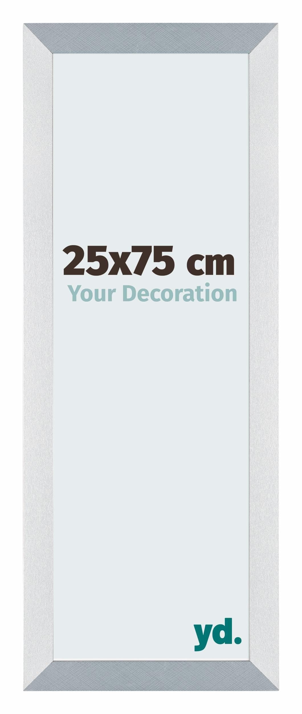 Your Decoration - Picture Frame 25x75 cm - Aluminum Brushed - Decorative Wall Frame in MDF with Antireflection - Frame 25x75 - Mura — image 1