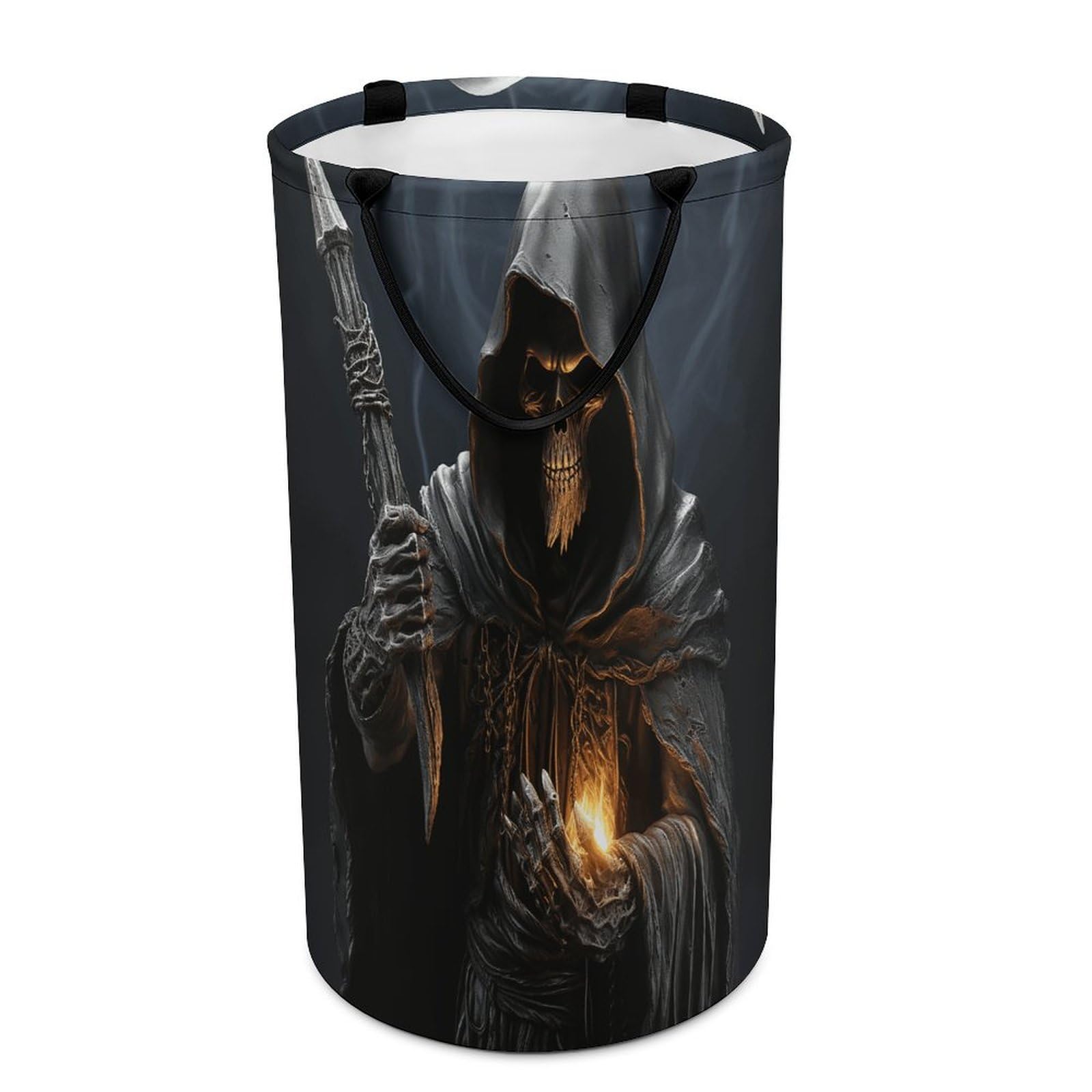 Grim-Reaper Dirty Clothes Basket Large Capacity Laundry Basket Freestanding Laundrys Hampers Tall Collapsible Clothes Hamper for Blankets Toys