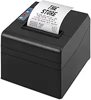 Impressora Termica Portatil, 80 Mm Com Serial/Usb/Ethernet, Imprimir Rótulos, Notas, Recibos, Código de barras, Ideal para Restaurantes, Lojas, Fábricas, Supermercados e Escritórios