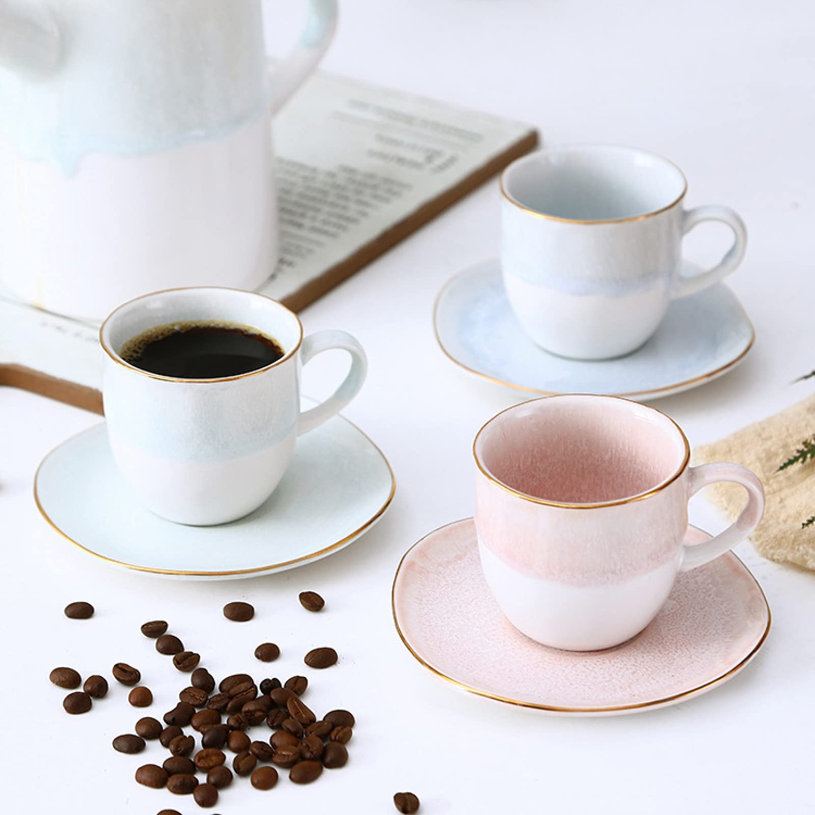 Zestawy Do Herbaty Z Imbrykiem Dla Dorosłych, Filiżanka Do Herbaty I Spodek, Serwis Dla 3 Osób, Porcelana, Ceramika, Kawa, Herbata, Zestawy Prezentowe Na Herbatę, Kawę, P